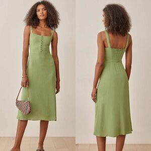 Reformation Camari Dress Green